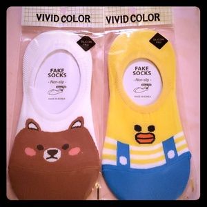 Women's/Girls No Show, Non-Slip Fake socks